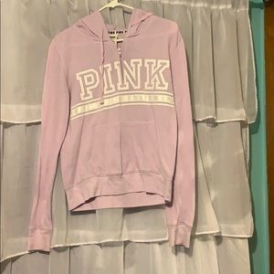 VS pink hooded quarter zip